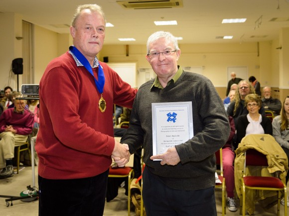 Peter Malcolm receives his RoH from President Tony Oliver