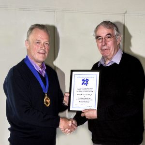 Steve Woolcock receving ROH